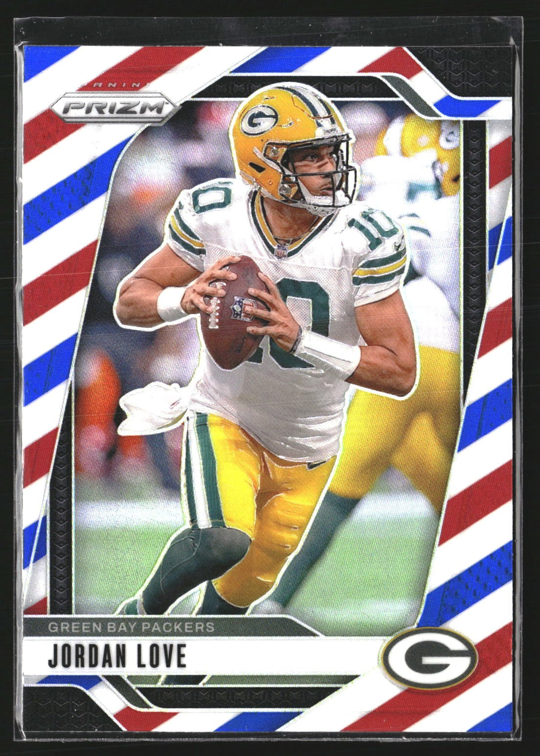 Jordan Love 2024 Panini Prizm 101 Red White and Blue Green Bay Packers
