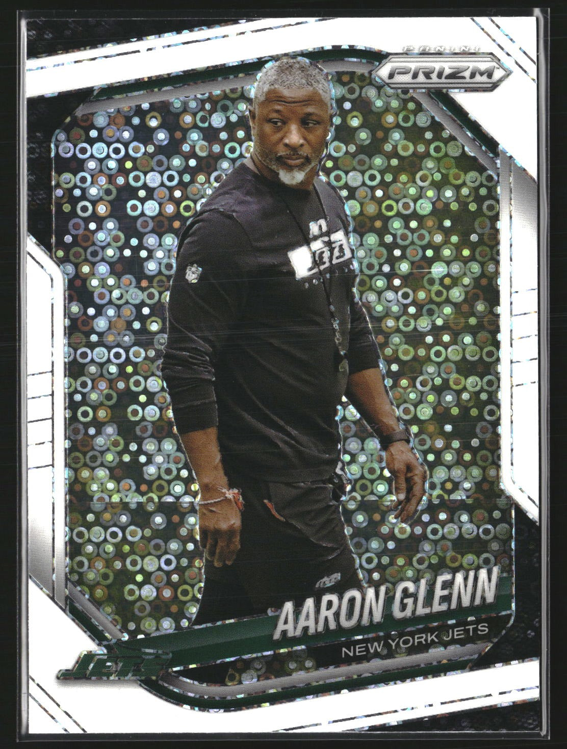 Aaron Glenn 2025 Panini Prizm 47 White Disco New York Jets