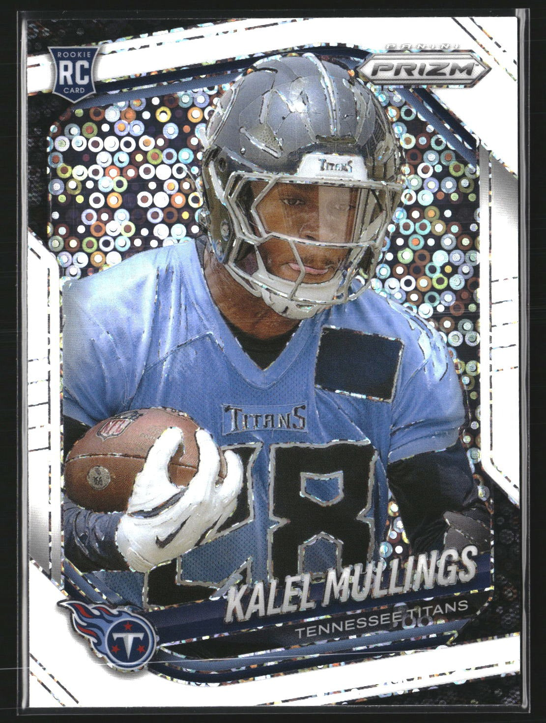 Kalel Mullings 2025 Panini Prizm 385 White Disco Tennessee Titans