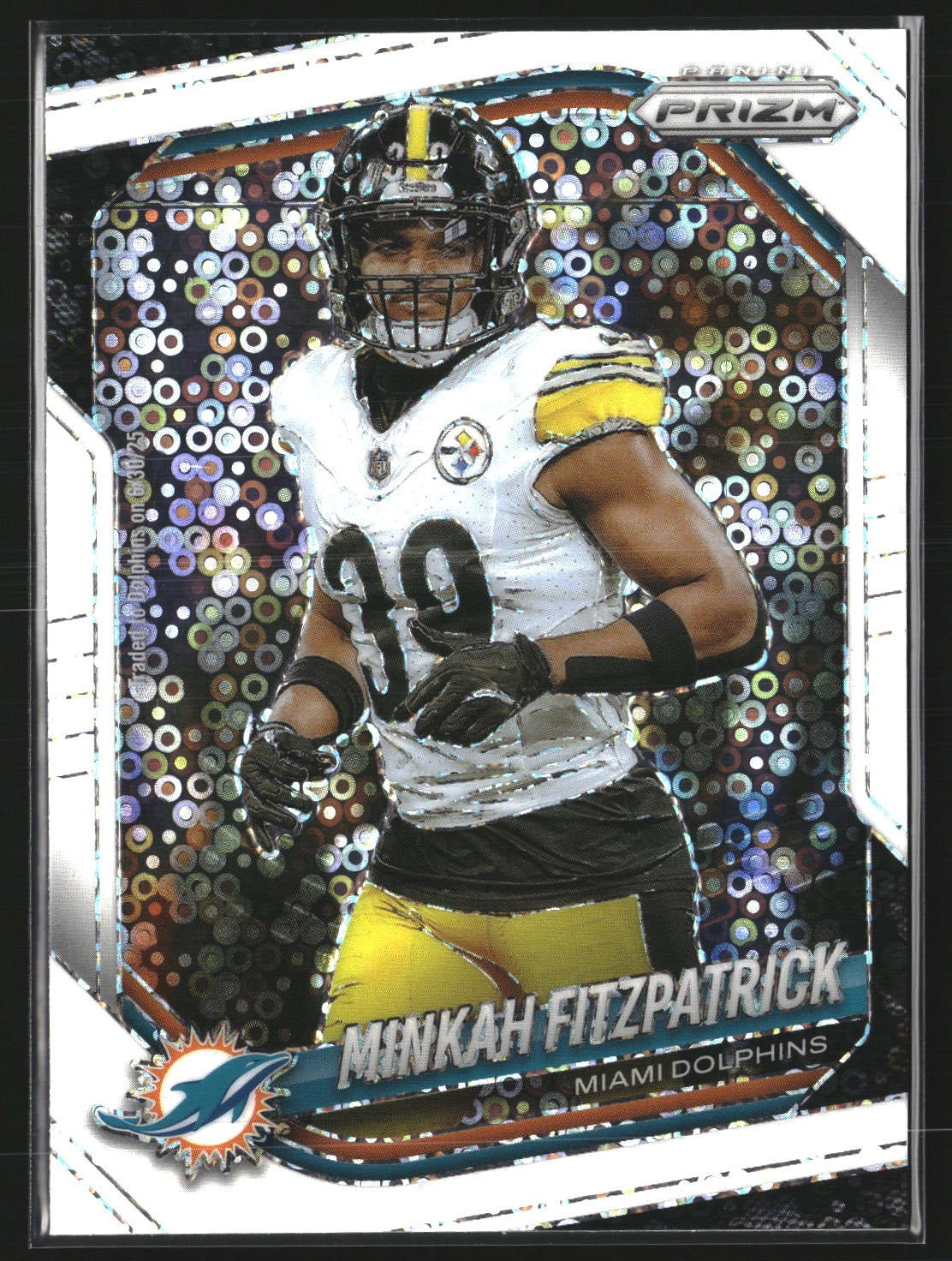 Minkah Fitzpatrick 2025 Panini Prizm 132 White Disco Miami Dolphins