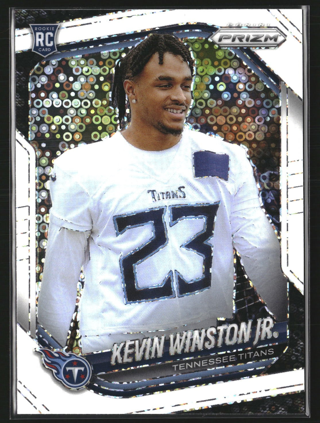 Kevin Winston Jr. 2025 Panini Prizm 340 White Disco Tennessee Titans