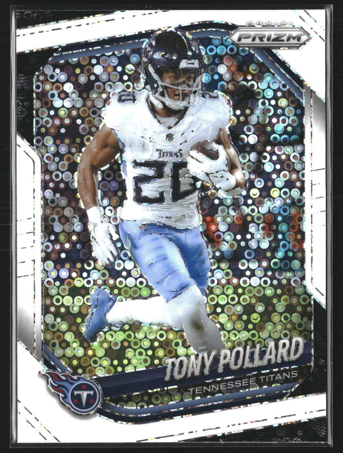 Tony Pollard 2025 Panini Prizm 232 White Disco Tennessee Titans