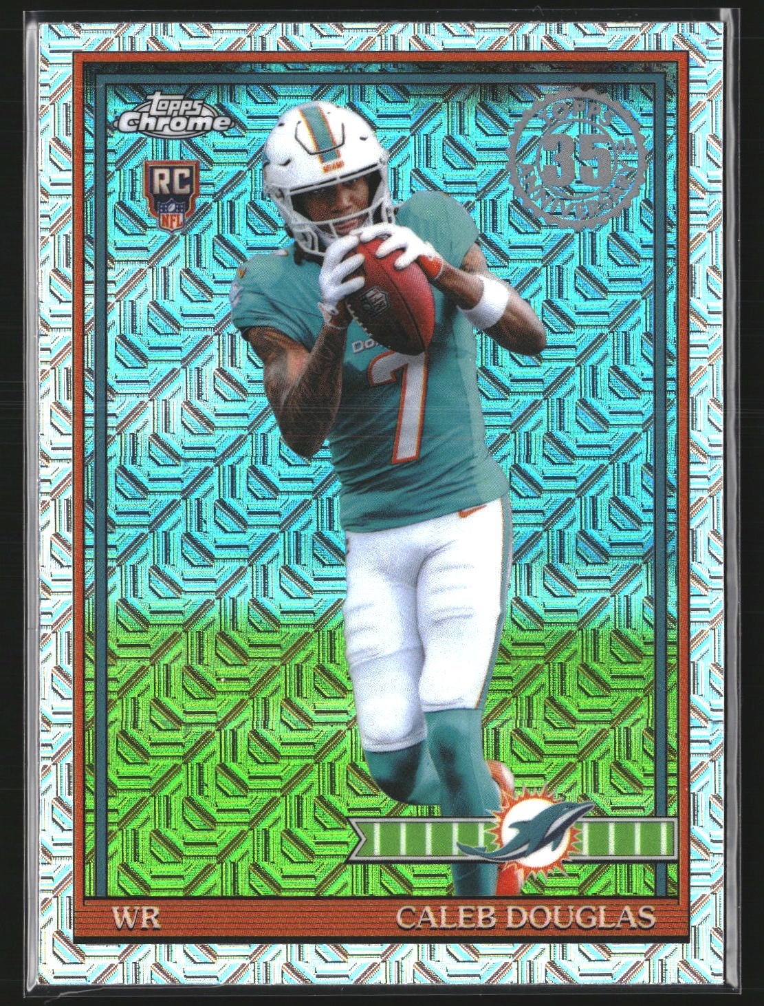 Caleb Douglas 2026 Topps Flagship 91TRC-16 1991 Topps Football 35th RC Dolphins