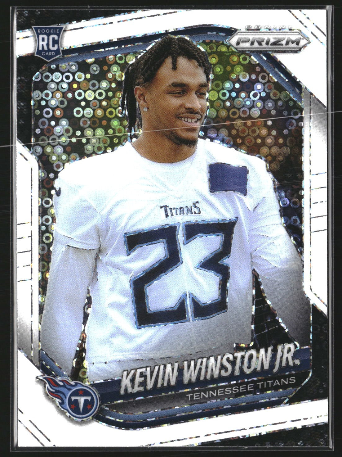 Kevin Winston Jr. 2025 Panini Prizm 340 White Disco Tennessee Titans