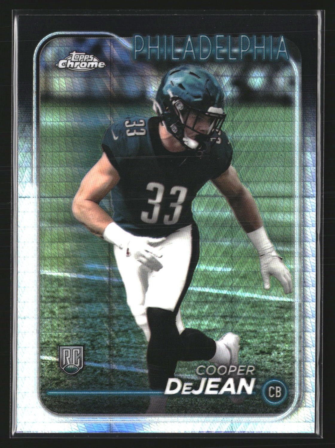 Cooper DeJean 2024 Topps Chrome 232 Prism Refractor RC RC Philadelphia Eagles