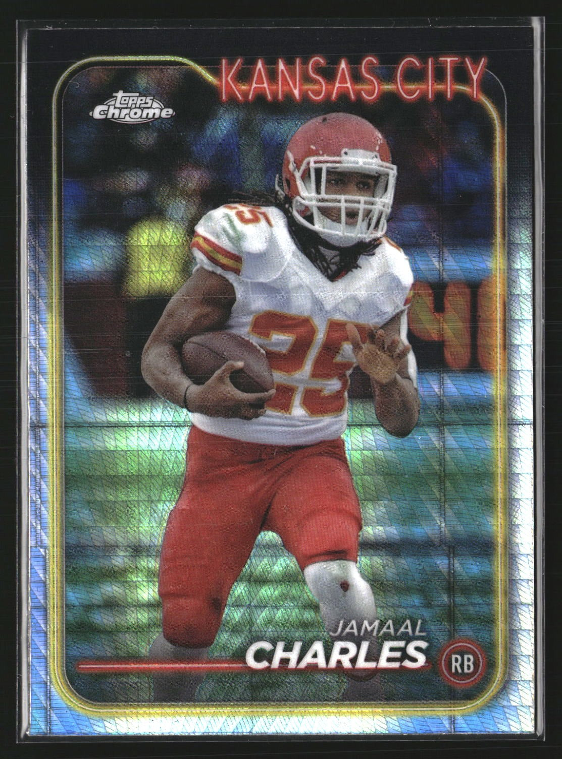 Jamaal Charles 2024 Topps Chrome 95 Prism Refractor Kansas City Chiefs