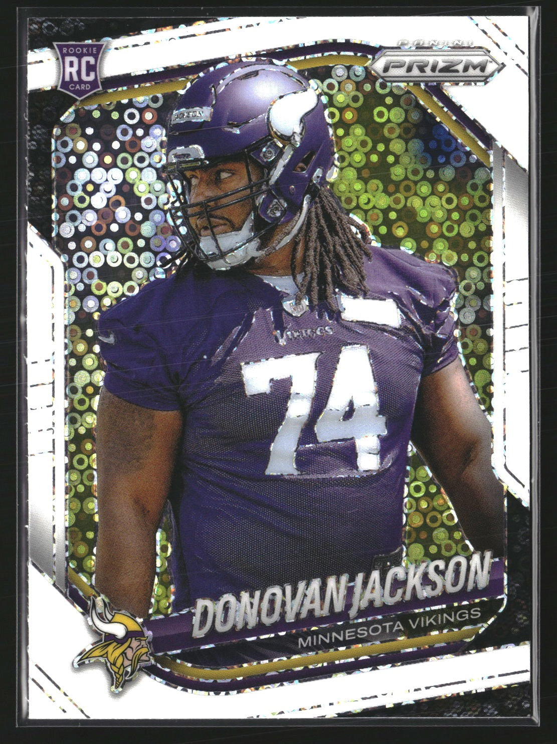 Donovan Jackson 2025 Panini Prizm 358 White Disco Minnesota Vikings