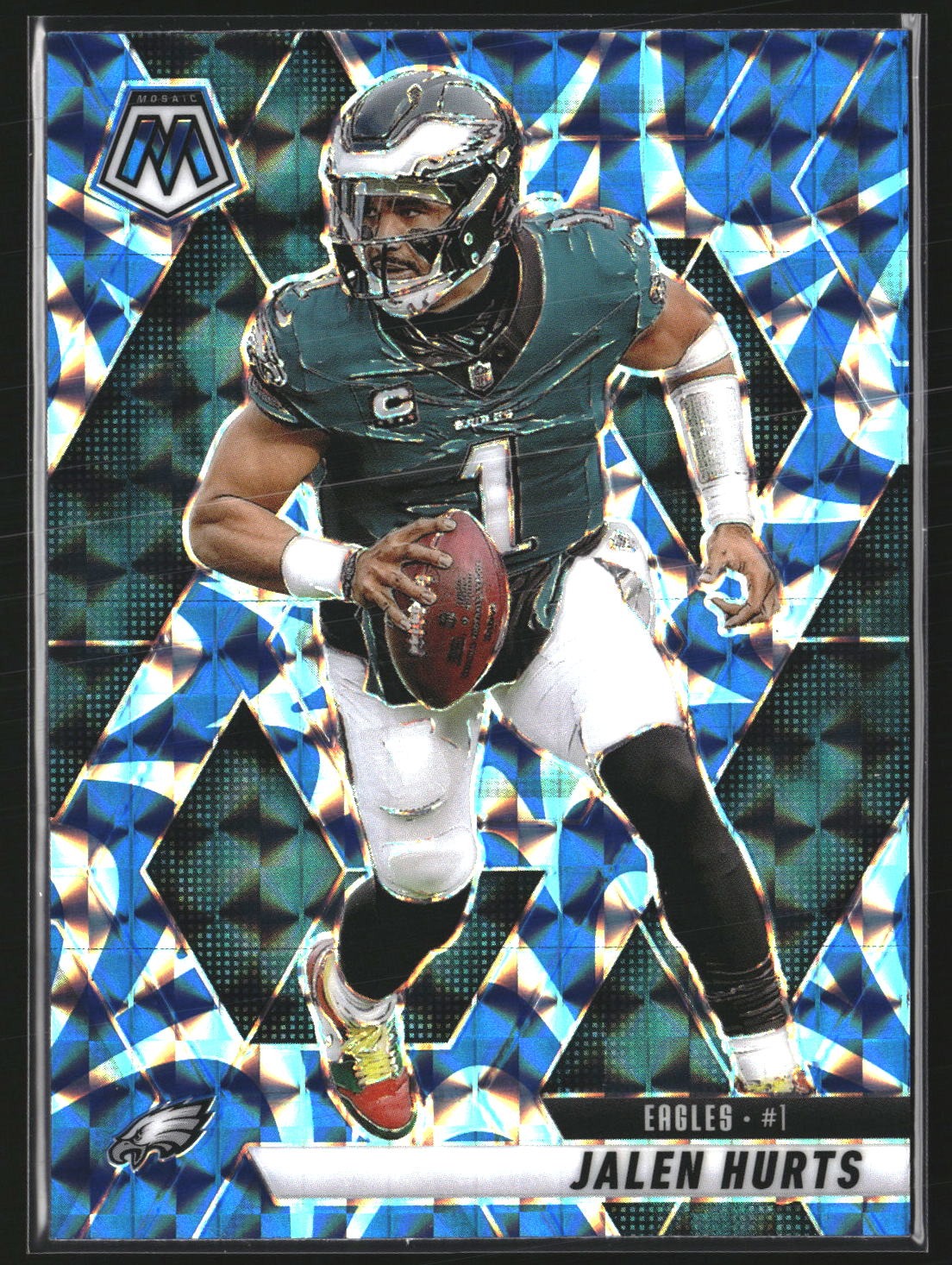 Jalen Hurts 2025 Panini Mosaic 1 Mosaic Reactive Blue Philadelphia Eagles