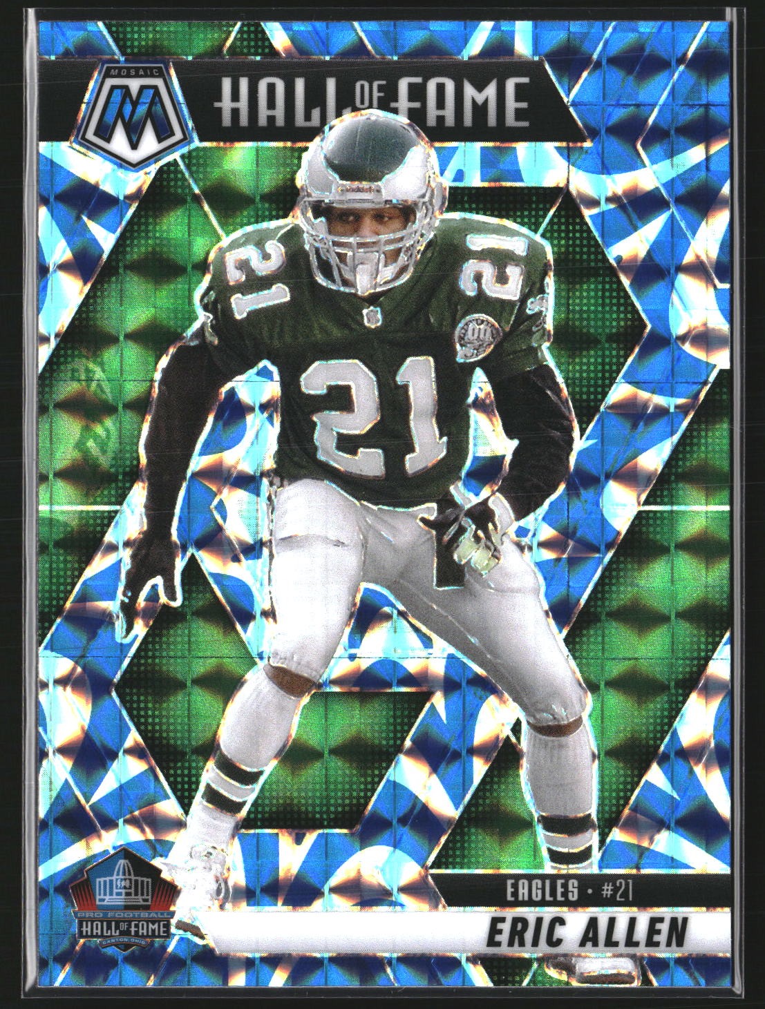 Eric Allen 2025 Panini Mosaic 295 Mosaic Reactive Blue HOF Philadelphia Eagles