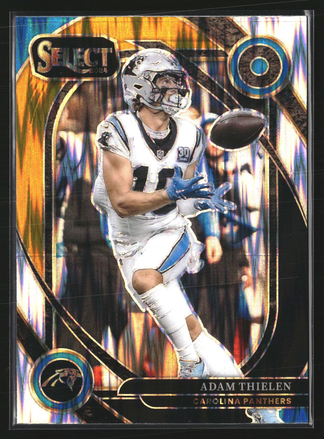 Adam Thielen 2024 Panini Select 202 Black & Gold Prizm Shock Carolina Panthers