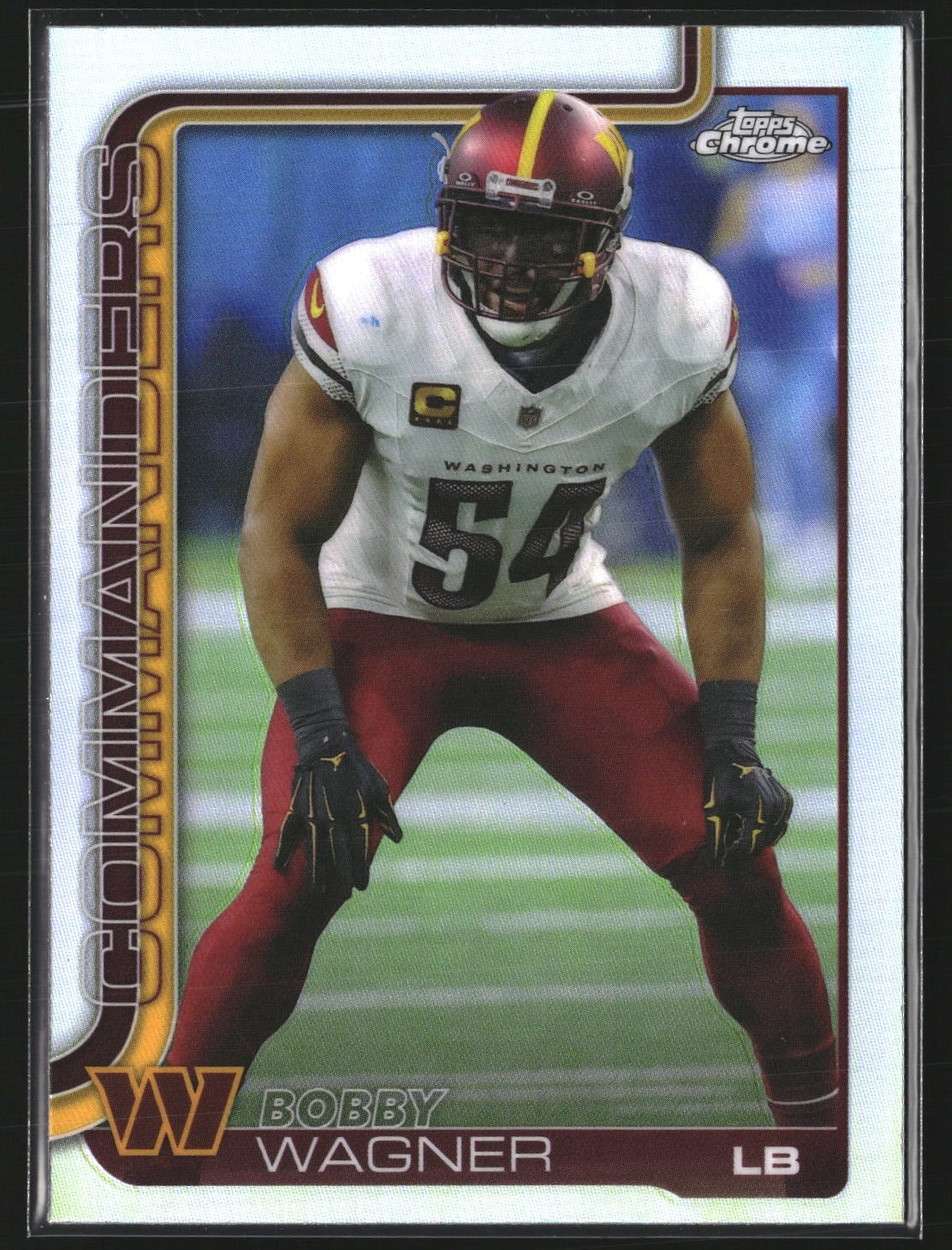 Bobby Wagner 2025 Topps Chrome 299 Refractor Washington Commanders
