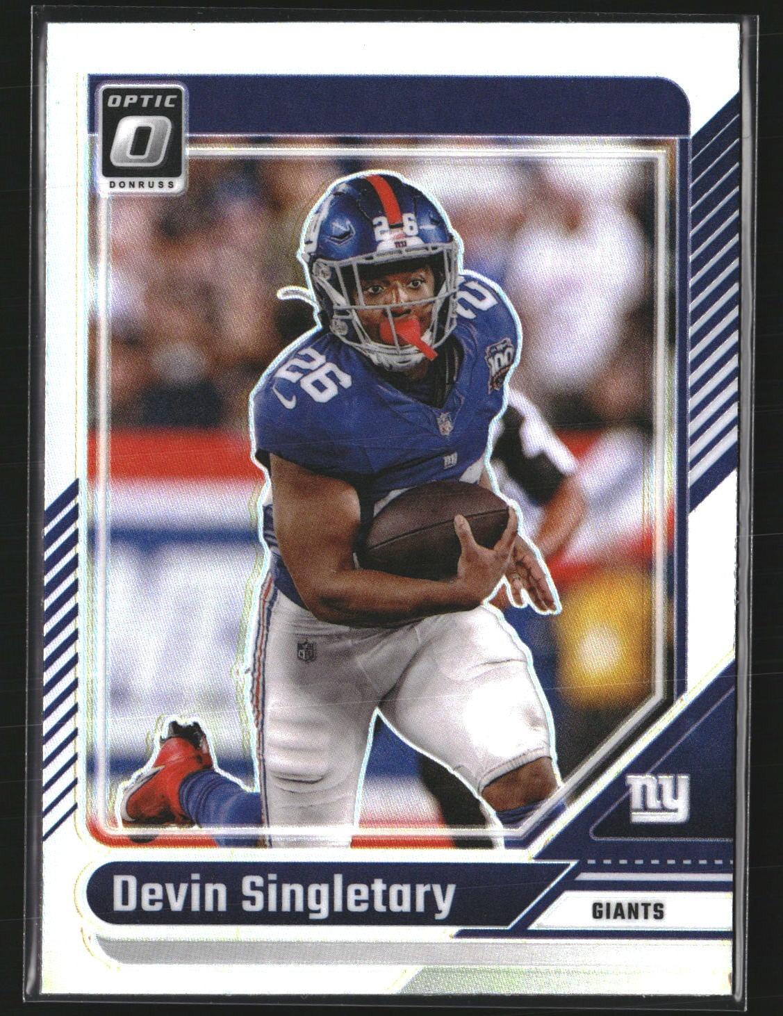 Devin Singletary 2024 Donruss Optic 146 Holo New York Giants