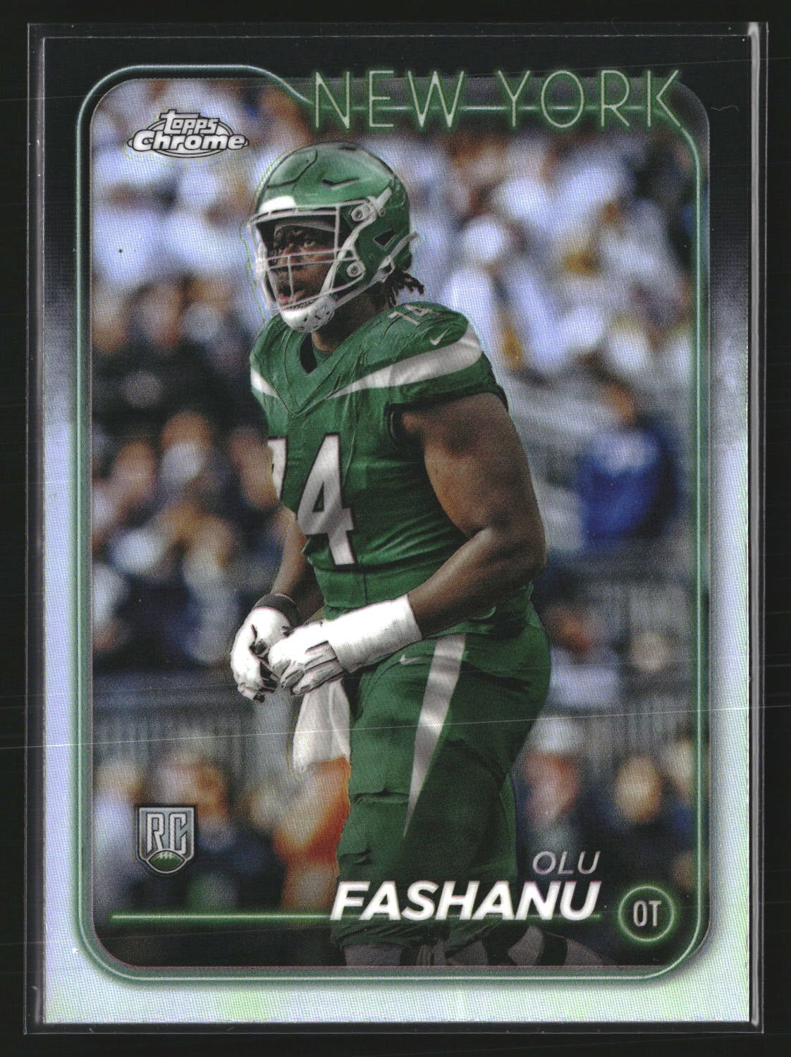 Olu Fashanu 2024 Topps Chrome 238 Refractor RC RC New York Jets